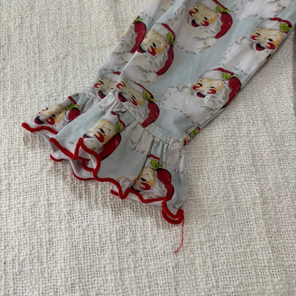 Banana Split Kids Girls Vintage Santa Claus Christmas Nightgown Blue Red Size 6